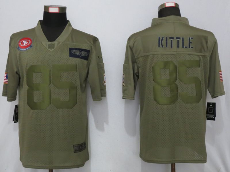 Men San Francisco 49ers #85 Kittle Nike Camo 2019 Salute to Service Limited NFL Jerseys